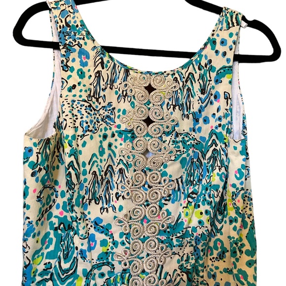 Lilly Pulitzer Ember Shift Dress Sea Oats Escapade size 10, cotton, lined - Picture 2 of 6